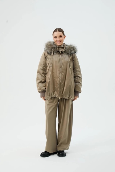 Пуховик TUFFONI 7727043D С.СЕРЫЙ OVERSIZE
